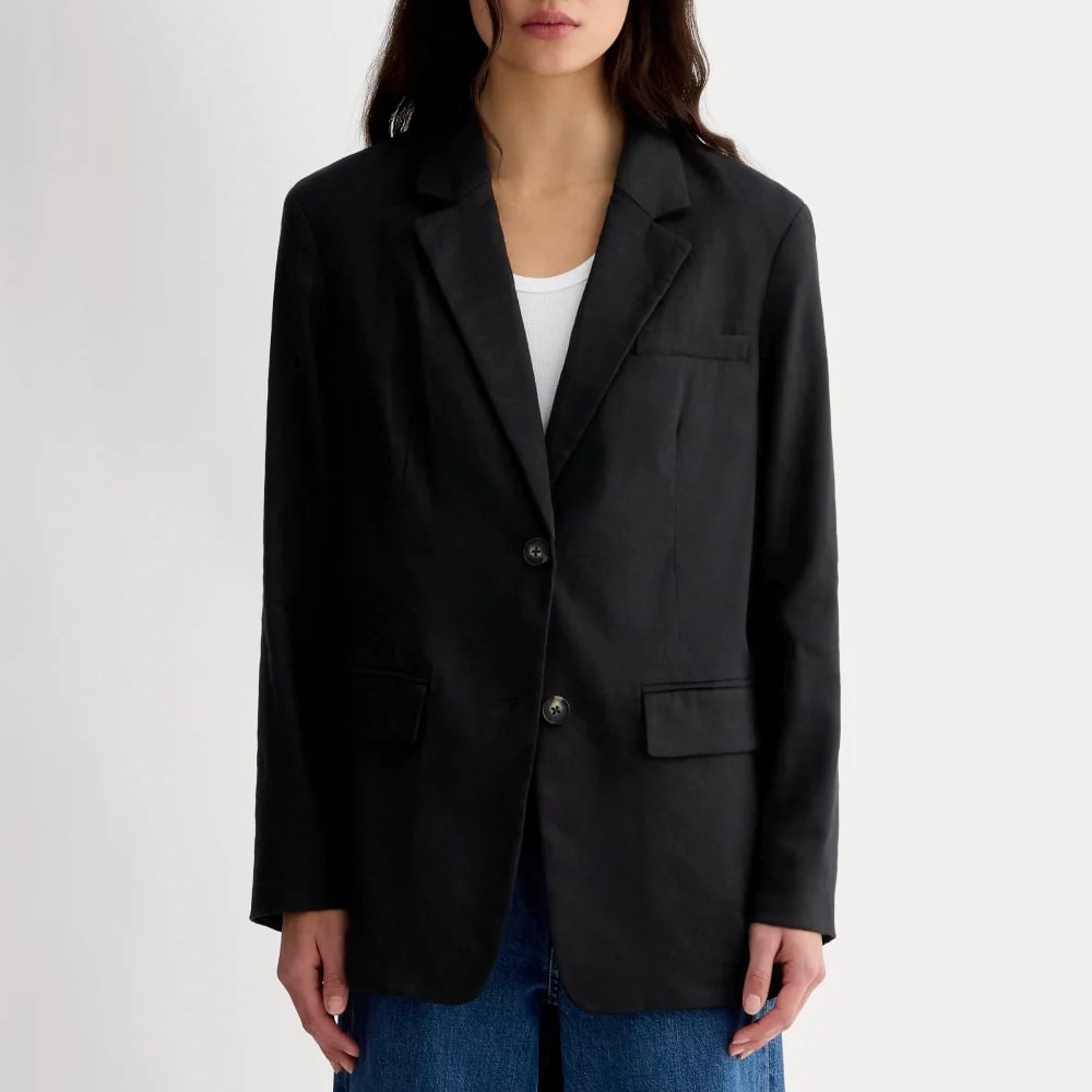 Everlane Oversized Buttersmooth Black Blazer
